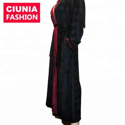 China CM72# New Modest Winter 2018 Muslim Clothing Custom Design For Women Dubai Kaftan Made In Velvet Abaya Muslim Dresses Customized for sale