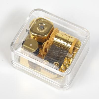 China Mini Rectangular Acrylic Music Box Toy Acrylic Music Box For Kids for sale