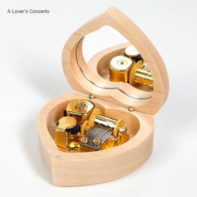 China Business Wooden Gift Music Box Lovers Concert Wooden Musicbox for sale