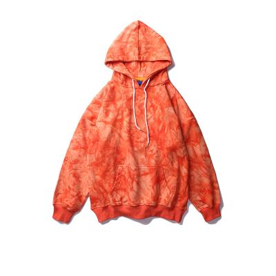 China Anti-Wrinkle Wholesale 100% Cotton Tie Dye Zip Up Hoodie Dress Sweatshirt for sale