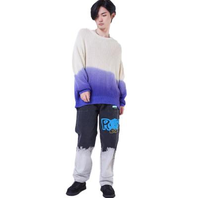 China 2022 Designer Oversized Hanging Sweaters High Quality Anti-wrinkle Mens High Street Dye Sweater Pullover for sale