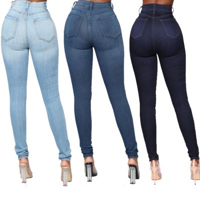 China Comfortable Loose Breathable High Waist Plus Size Jeans Pants Ladies Trousers Jeans for sale