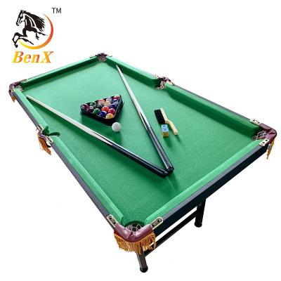 China Factory direct sale 120cm snooker table Benxiao mini pool table legs foldable& net adjustable cotton pocket kids pool table for sale