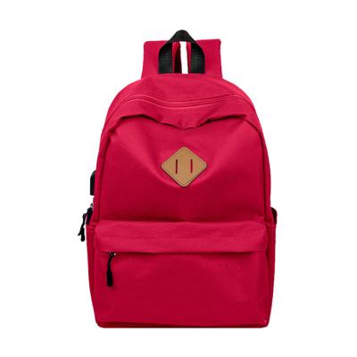 China With USB Cheap Simple Fashion Teenage Girls School Bag Eco-friendly School Backpack With Usb Charger for sale