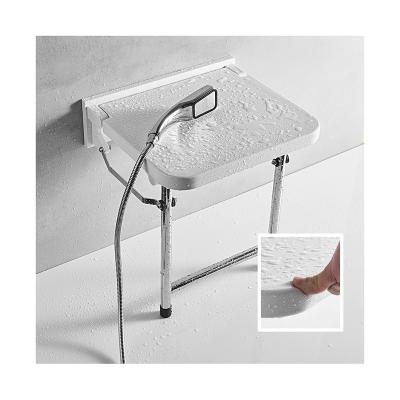 China Manufacturer Modern Professional Grade White Wall Mounted Shower Seat for sale