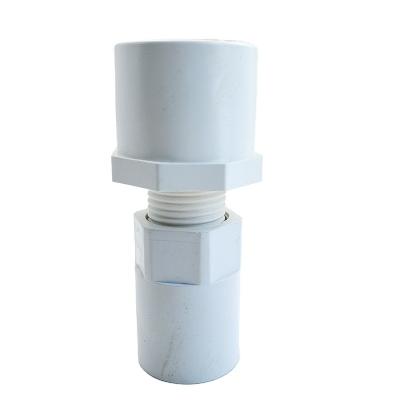 China PVC Aquarium Detachable Upper and Bottom Water Joints Through Inner and Outer Thread Aquarium PVC Direct Hose Fittings for sale