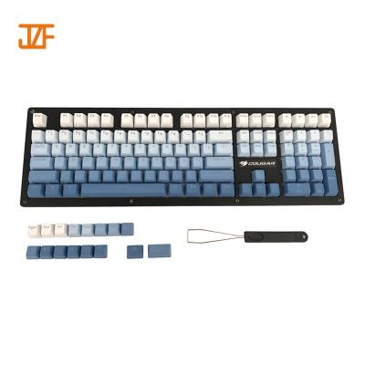 China Gaming/Office/Household OEM 108 Profile PBT Immersion-Dye 85% Gradient Keycap Set Cherry MX Switch For Gaming Mechanical Keyboard Blue Keycaps With extractor for sale