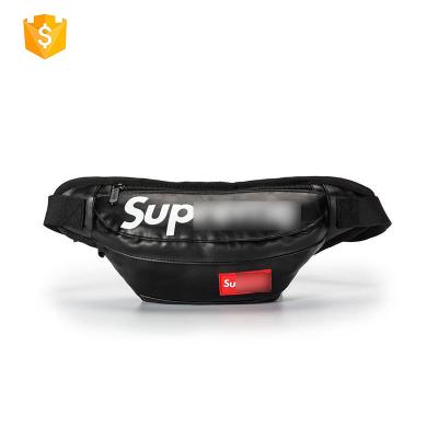 China Fanny Pack Men Ladies Waist Bag Sports Customize Logo Designer Black Pu Leather Water Proof Waterproof Belt Waist Bag for sale