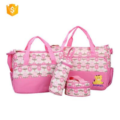 China Luxury Baby Diaper Bags Tote Nappy Maternity Bag Waterproof Mummy Travel Anti Theft for Mothers with Changing Mat for sale