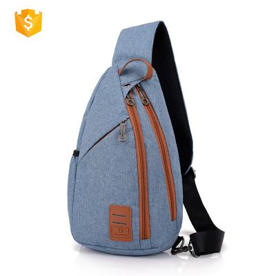 China Multifunctional Waterproof Durable Oxford Cloth Custom Logo Printing Crossbody Chest Shoulder Bag For Men for sale