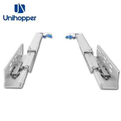 China Contemporary Unihopper Factory 3D undermount full extension push open drawer slide for sideboard for sale