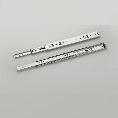 China 2021 Modern 300mm/500mm/550mm 3fold Pull Out Full Normal Travel Drawer Slide Ball Bearing Full Slide Channel Rails for sale