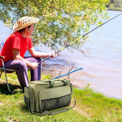 China Wholesale Fishing Tackle Bag Multi Functional Water Resistant Gear Bag Waterproof Outdoor Fishing Tackle Bag for sale