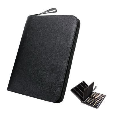 China Schools & Hot Leather Coated Steel Signature Office Pen Bag Wholesale Office Pen Holder Storage Bag Business PU Pencil Case Offices 48 for sale