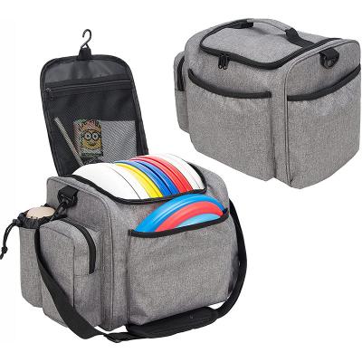 China New Fashion Polyester Black Disc Golf Bag With Shoulder Strap Golf Travel Bag for sale