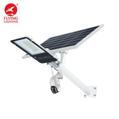 China Residential Rolling Bot Len Camera Led Light Spherical CCTV Solar Solar Powered Mobile Phone App V380 Control 100W 200W 300W Street Light for sale