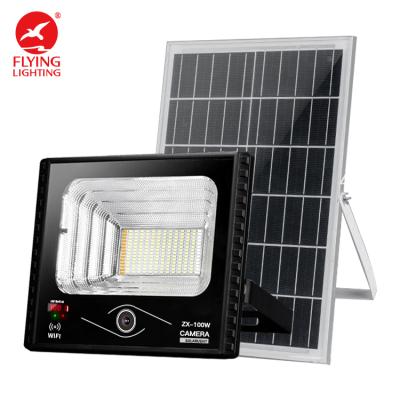 China Smart Solar Sports Stadiums Surveillance Light Led Premium OEM IP65 CCTV 200w 300w Powered Led Flood Lights for sale