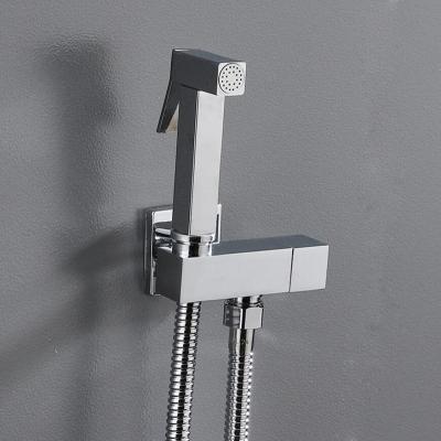 China Portable Bidet --- Eco-friendly Brass Portable Handheld Shower Mixer Set Wall Mounted Bathroom Faucet Accessories Valve Bidet Shattaf Spray Toilet Chrome for sale