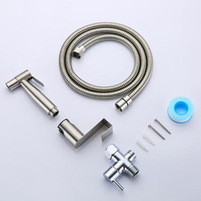 China Wholesale Shattaf Modern Portable Travel Spray Toilet Stainless Steel Bathroom Bidet Sprayer Hose Set Kit Handheld for sale