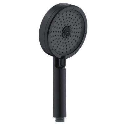 China Without Slide Bar Bathroom Pressurized ABS Plastic Matte Black Water Saving Massage Hand Held Shower Head for sale