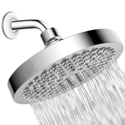 China 6 Inch ABS Plastic Bathroom Bath Rainfall High Pressure Chrome Shower Head No-Drill Nozzle for sale