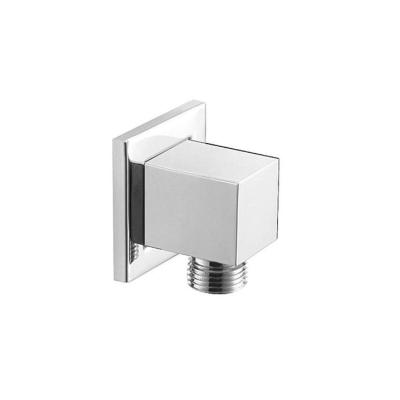 China Without Diverter Square Bathroom Hose Connector Wall Mounted Brass Shower Water Outlet Accessory for sale