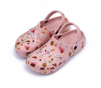 China Breathable New Fashion Tie-Dye DIY Accessories Clogs Garden Shoes Eva Ladies Slippers Sandals And Cute Pink Slippers for sale