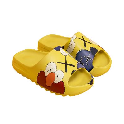 China Fashion Trend Jieyang Factory Summer Graffiti Fish Mouth Slippers External Use Thick Soles Slippers Beach EVA Women Platform Slippers for sale