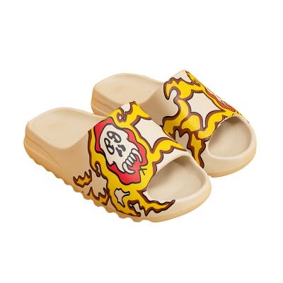 China 2022 Women's Lightweight Anti-Slip Soft Thick Unique Graffiti Eva CUSHIONING House Slides Slips Slippers for sale