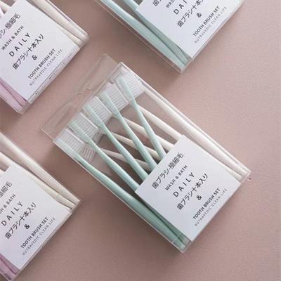 China Factory 10 Pcs Simple Home Packing 2019 Different Colors For Adult Small Head Soft Hair Toothbrushes for sale