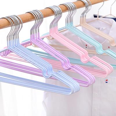 China Personalied factory available 2019 household soaked stainless steel brace hanger non-slip airing traceless metal hanger wholesale for sale