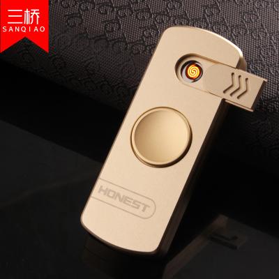 China bai cheng BC4071-1 Refill Lighter, Honest Electronic Fingertip Cigarette Metal USB Spinner Lighter for sale