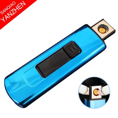 China JJ706 flameless yanzhen creative windproof double sided usb rechargeable lighter chip custom lighter lighter for sale