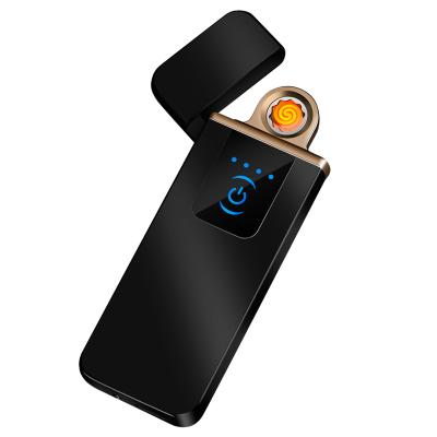 China With Touch-induction Super Slim Double-Sided LED Smart Screen Igniting USB Rechargeable Lighter With Fingerprint Smart Touch Screen Wholesale LED Lighters for sale