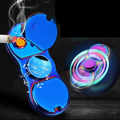 China Factory direct sales 803 electronic music gyro compass, USB charging fingertips, lighters, creative toys, cigarette lighter, gift wholesale for sale