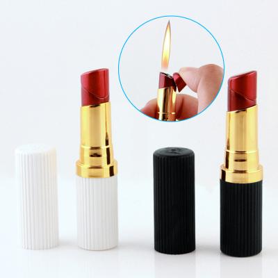 China YM-081 China refillable gas igniter factory led creative lipstick butane gas igniter with refillable gas igniter for sale