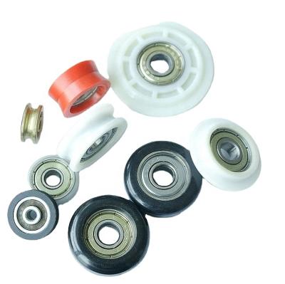 China Traditional plastic nylon pom pp pvc slide pulley roller nylon wheels with bearings for sliding window and door for sale