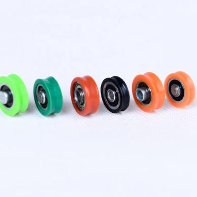 China Smooth Rolling Precision Roller Pulley Nylon Wheel With V Groove Guide Pulley For Rail Sliding Window for sale