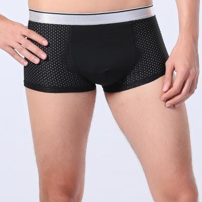 China Men's Boxer Antibacterial Cotton Man Underwear Sexy Transparent Briefs With High Elastic Mesh for sale