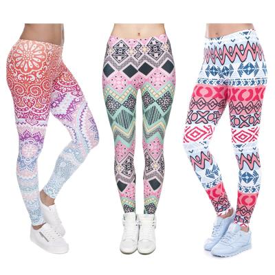 China Breathable Thin Fit Most Popular Women's Gaiters Cotton Spandex Pattern Printed Gaiters Knitted High Elastic Camouflage Jogger Pants for sale