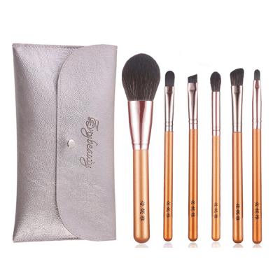 China Professional Makeup Brushes Dropshipping 6 PCS Smudge Brush With Travel Portable Bag Cosmetic Brush Set for sale