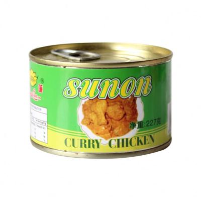 China Canned Food Boxes Canned Meat 227g 312g Canned Curry Chicken for sale