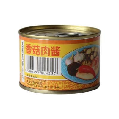 China Factory Canned Direct Supply Food Canned Meat Round 185g Tin Canned Pork For Mincing And Sprinkling With Bean Paste for sale