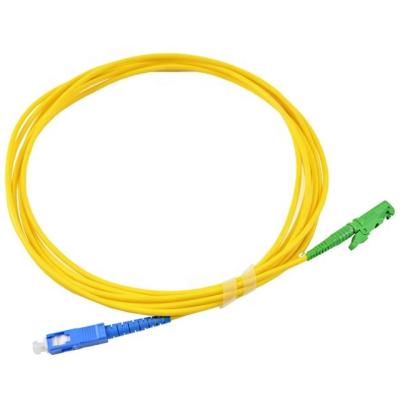 China FTTH FTTB FTTX 3M network e2000 single mode G652D G657A e2k single mode fiber patch cables fiber jumper fiber LSH patch cord for sale