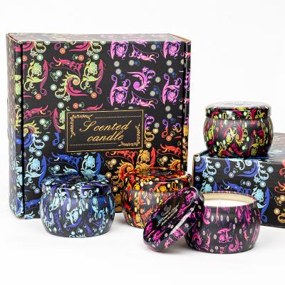 China Birthdays Hotsale 4.4oz Scented Tin Candle Gift Set Ca Luxury Candle Supply for sale