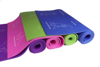 China Colorful Yoga Exercise Mat With Printing Pattern Latex - Free / Pilates Yoga Mat for sale