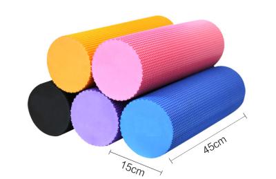 China Colorful Massage Yoga roller fitness round eva foam roller with custom logo for sale