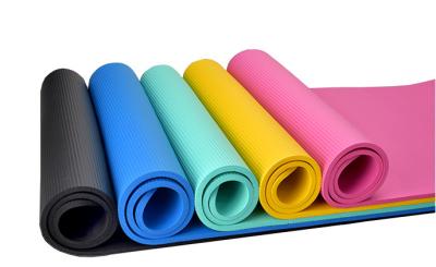 China Colorful custom print rubber natural fitness yoga mat with bag for sale