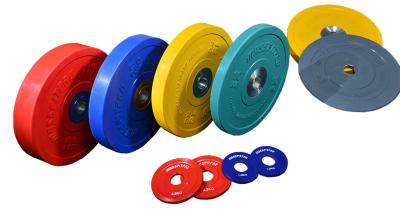 China 2 Inch Power GYM Equipment / Colorful Rubber Olympics GYM Weights Plates for sale