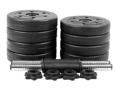 China Custom Gym Hand 20kg Dumbbell Set ,  Iron + Rubber Dumbbell set for sale